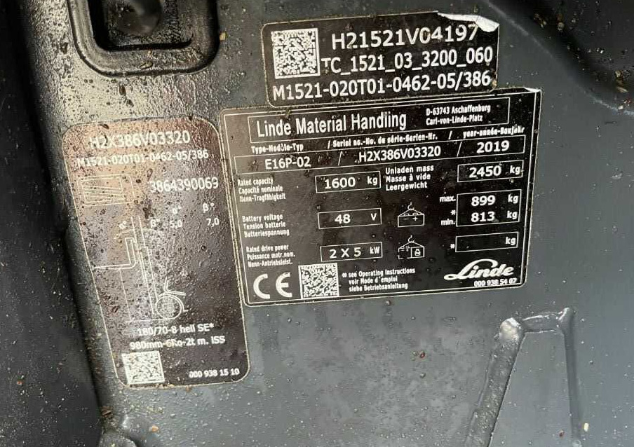 Linde E16P-02 - Carretilla elevadora eléctrica: foto 4 Linde E16P-02 - Carretilla elevadora eléctrica: foto 4