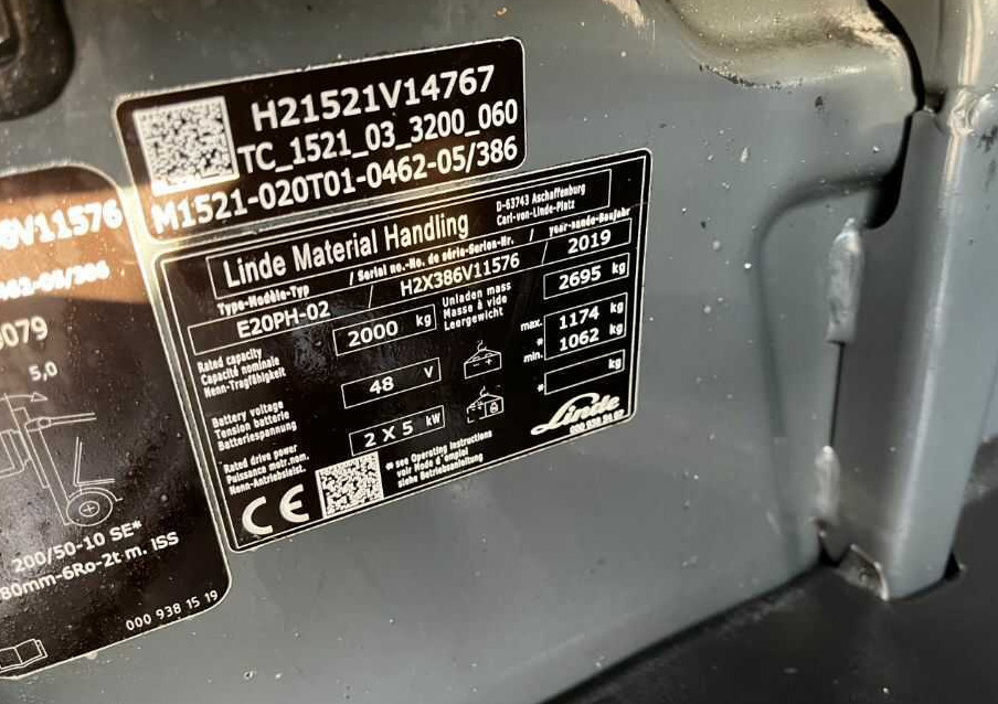 Linde E20PH-02 - Carretilla elevadora eléctrica: foto 4 Linde E20PH-02 - Carretilla elevadora eléctrica: foto 4