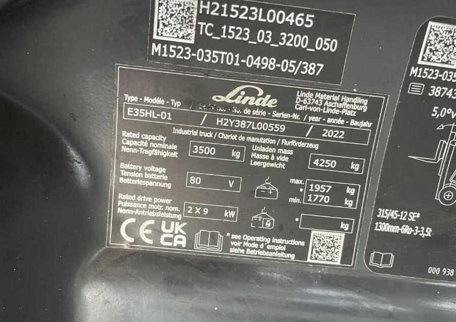 Linde E35HL-01 - Carretilla elevadora eléctrica: foto 4 Linde E35HL-01 - Carretilla elevadora eléctrica: foto 4