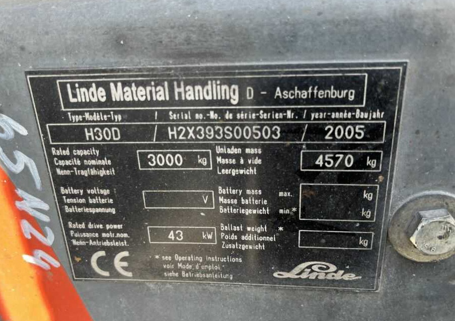 Carretilla elevadora diésel Linde H30D: foto 6 Carretilla elevadora diésel Linde H30D: foto 6