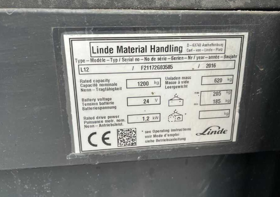 Linde L12 - Apilador: foto 4 Linde L12 - Apilador: foto 4