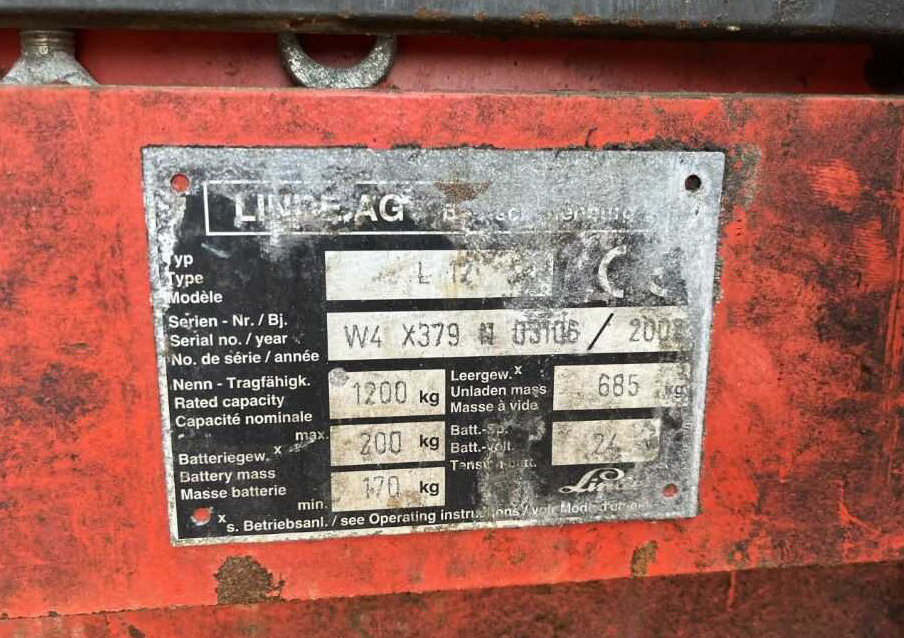 Linde L12 - Apilador: foto 1 Linde L12 - Apilador: foto 1