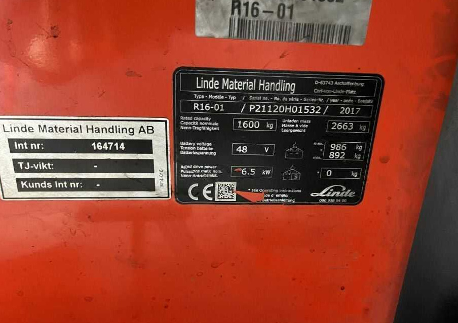 Linde R16-01 - Retráctil: foto 4 Linde R16-01 - Retráctil: foto 4