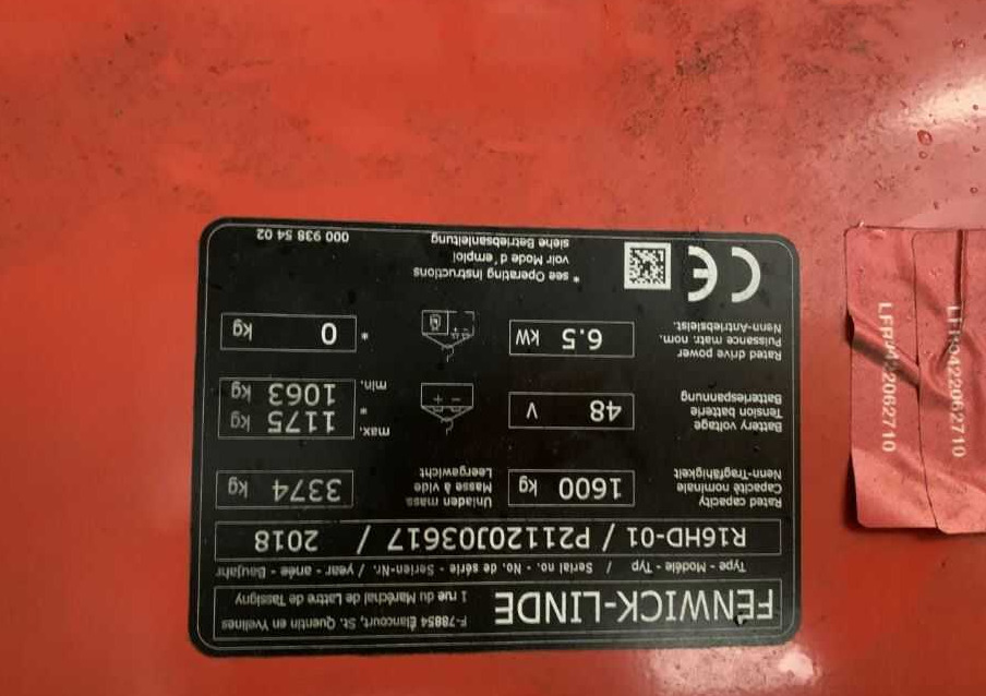 Linde R16HD-01 - Retráctil: foto 4 Linde R16HD-01 - Retráctil: foto 4