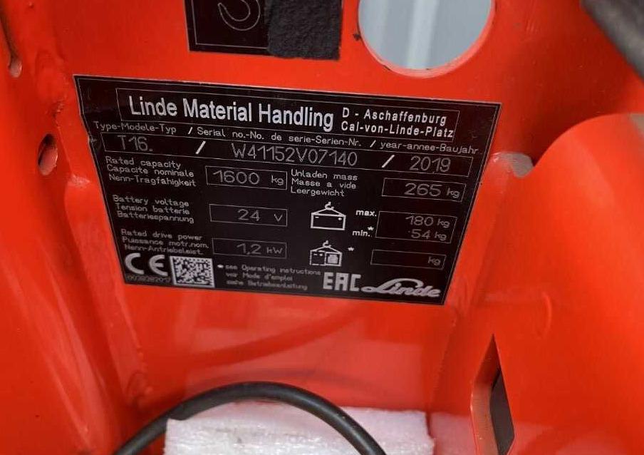 Linde T16 - Transpaleta: foto 4 Linde T16 - Transpaleta: foto 4
