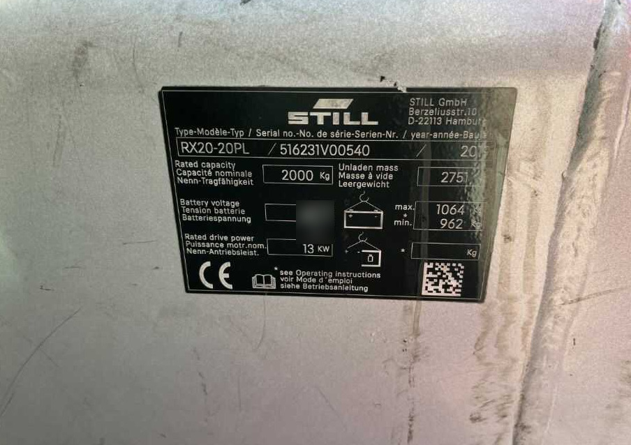 Still RX20-20PL - Carretilla elevadora eléctrica: foto 4 Still RX20-20PL - Carretilla elevadora eléctrica: foto 4