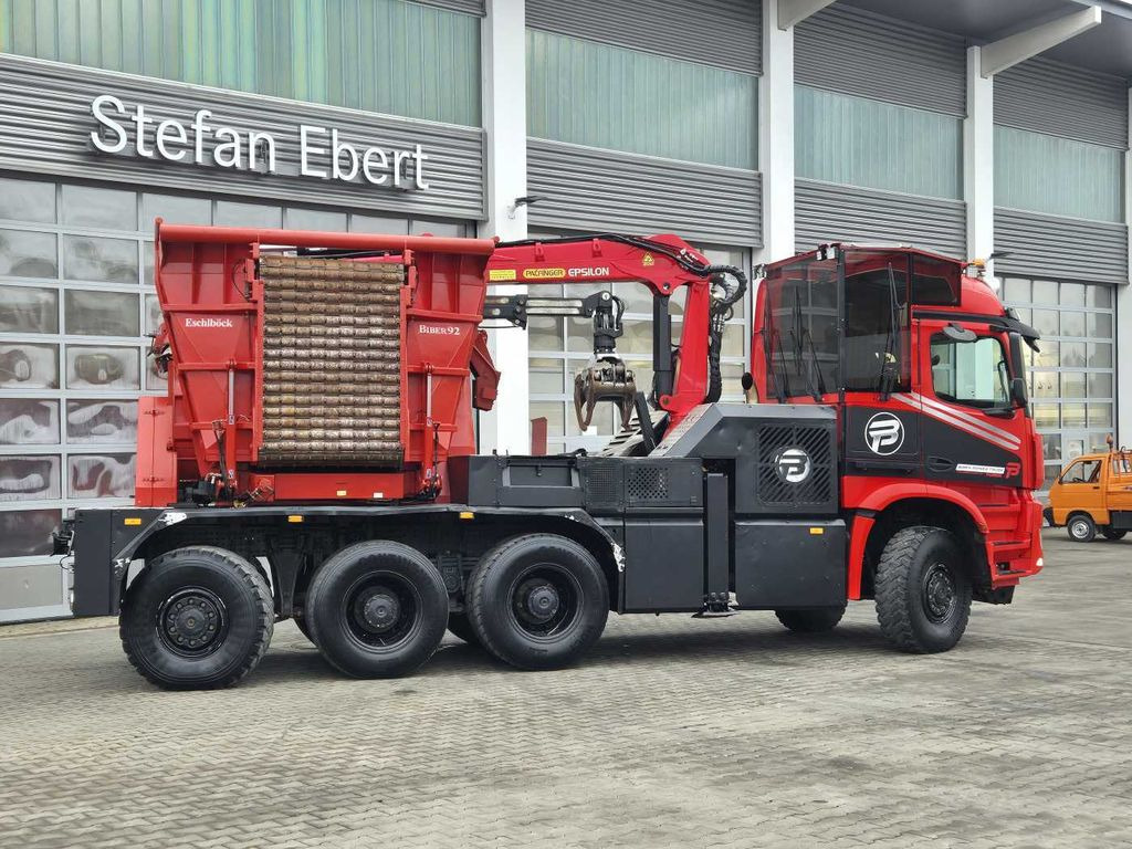 Camión forestal Mercedes-Benz TUROX 8x8 Eschlböck Biber 92 Holzhacker / 1.512h: foto 6