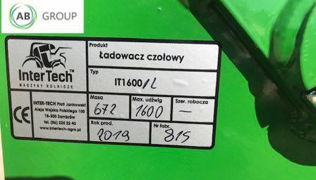Cargador frontal para tractor Inter-Tech front loader IT 1600 / L: foto 11