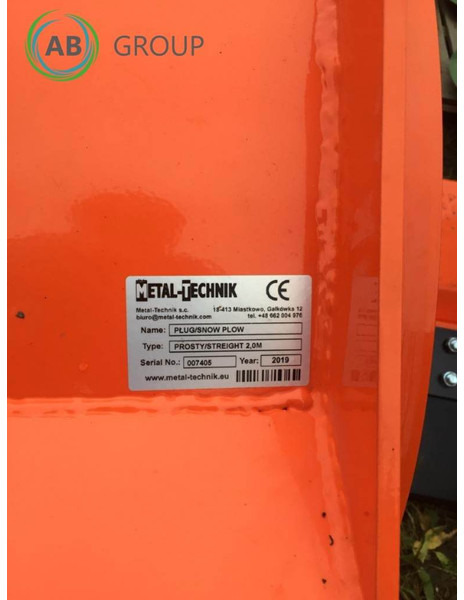 METAL-TECHNIK pług odśnieżny prosty 2m - Cuchilla quitanieves para Maquinaria agrícola: foto 4 METAL-TECHNIK pług odśnieżny prosty 2m - Cuchilla quitanieves para Maquinaria agrícola: foto 4