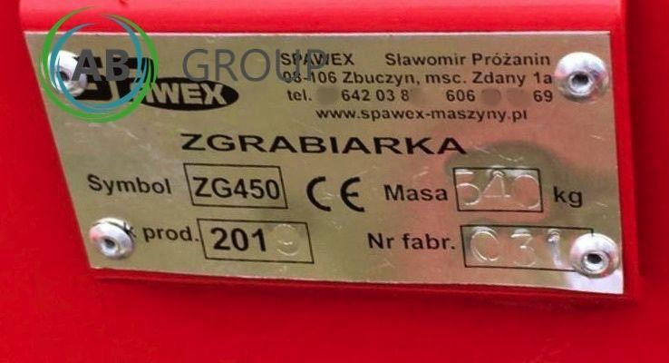 Spawex rotary rake ZG-450 - Henificadora: foto 4 Spawex rotary rake ZG-450 - Henificadora: foto 4