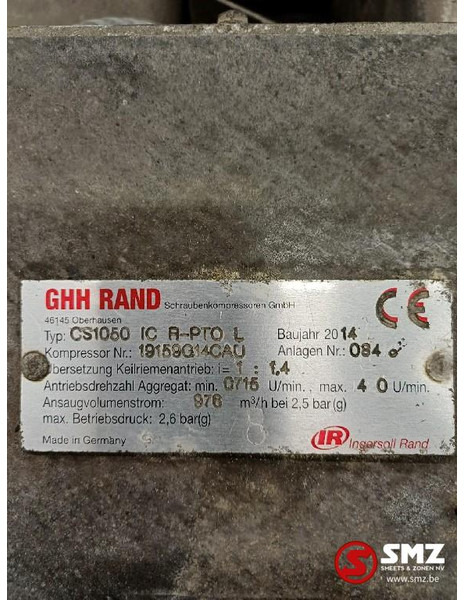 Recambio para Camión GHH rand Occ Bulk / silo compressor Ghh Rand CS1050: foto 6