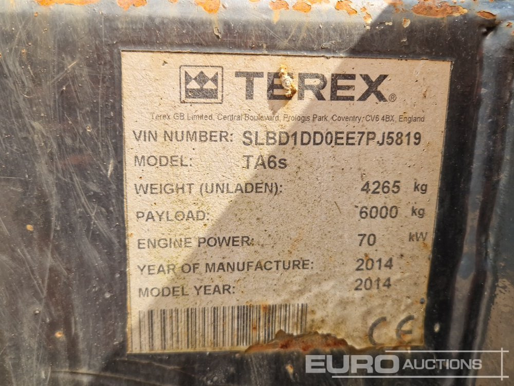 Minidumper 2014 Terex TA6S: foto 42