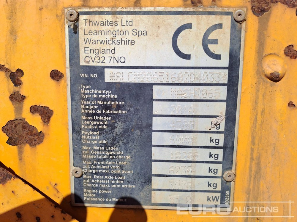 Minidumper 2016 Thwaites 6 Ton: foto 7