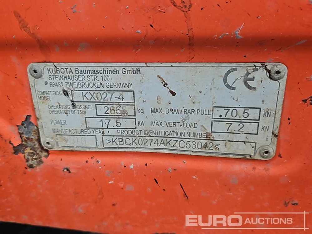 Miniexcavadora 2019 Kubota KX027-4: foto 50 Miniexcavadora 2019 Kubota KX027-4: foto 50