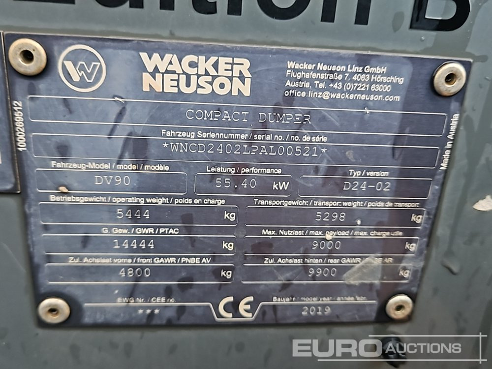 Minidumper 2019 Wacker Neuson DV90: foto 46