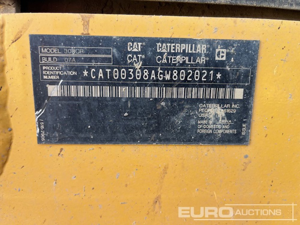 Miniexcavadora 2021 CAT 308CR: foto 7