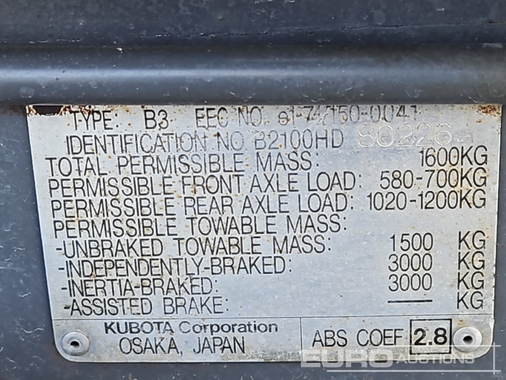 Mini tractor Kubota G2100: foto 34