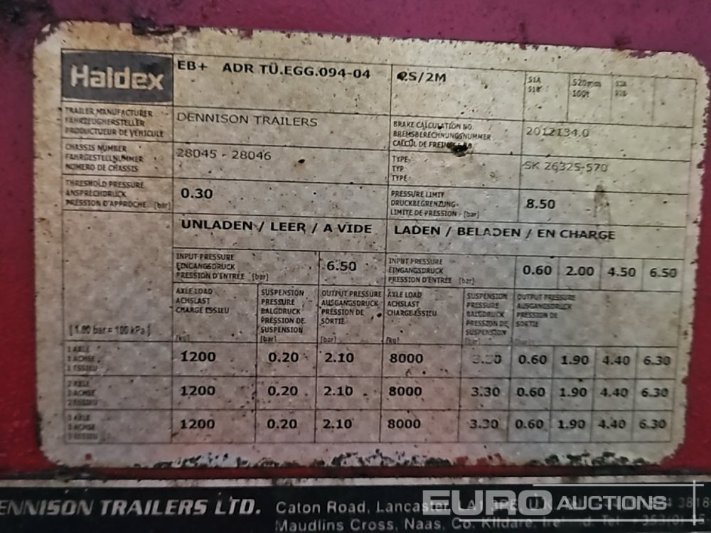 2012 Dennison Tri Axle Log Trailer - Otra maquinaria: foto 2 2012 Dennison Tri Axle Log Trailer - Otra maquinaria: foto 2