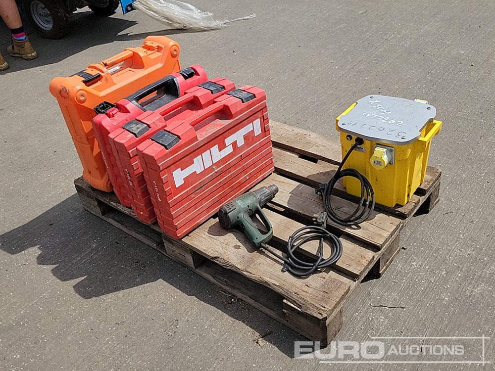 Paslode PPM35Ci Battery Nail Gun, Bosch 230Volt Heat Gun, Hilti Battery Drill (3 of), 110Volt Transformer - Equipo de construcción: foto 1 Paslode PPM35Ci Battery Nail Gun, Bosch 230Volt Heat Gun, Hilti Battery Drill (3 of), 110Volt Transformer - Equipo de construcción: foto 1