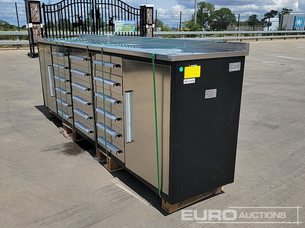 Unused 2025 10' Work Bench, 18 Drawers, 2 Cabinets - Equipo de taller: foto 3 Unused 2025 10' Work Bench, 18 Drawers, 2 Cabinets - Equipo de taller: foto 3