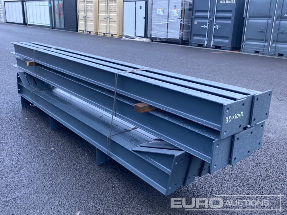 Unused 30' x 20' x 12' Steel Frame Building, 12.5 Roof Pitch, Purlin Cleats - Casa contenedor: foto 4 Unused 30' x 20' x 12' Steel Frame Building, 12.5 Roof Pitch, Purlin Cleats - Casa contenedor: foto 4