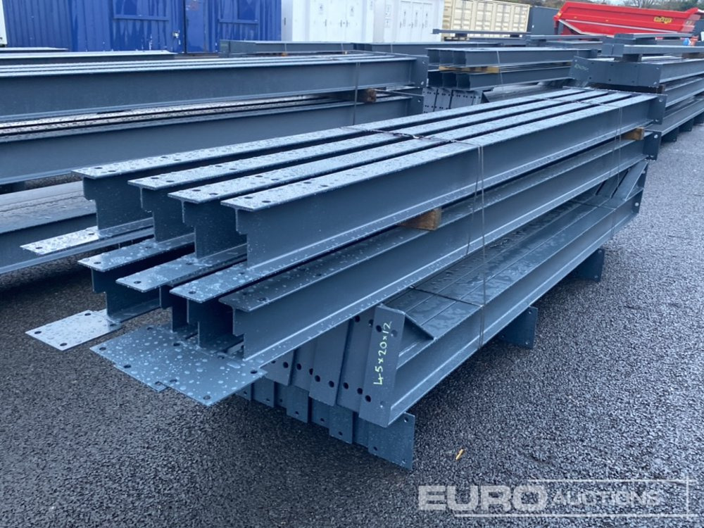 Unused 45' × 20' x 12' Steel Frame Building, 12.5 Roof Pitch, Purlin Cleats - Casa contenedor: foto 3 Unused 45' × 20' x 12' Steel Frame Building, 12.5 Roof Pitch, Purlin Cleats - Casa contenedor: foto 3