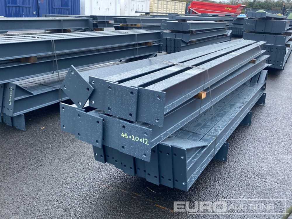 Unused 45' × 20' x 12' Steel Frame Building, 12.5 Roof Pitch, Purlin Cleats - Casa contenedor: foto 3 Unused 45' × 20' x 12' Steel Frame Building, 12.5 Roof Pitch, Purlin Cleats - Casa contenedor: foto 3