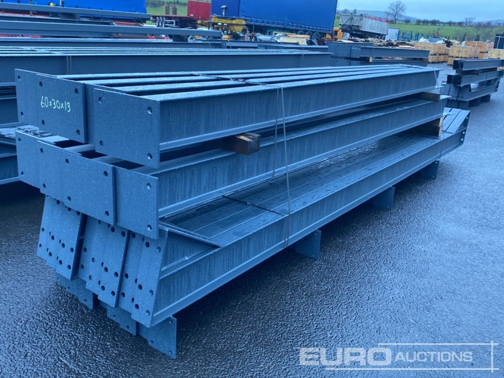 Unused 60' x 30' x 13' Steel Frame Building, 12.5 Roof Pitch, Purlin Cleats - Casa contenedor: foto 1 Unused 60' x 30' x 13' Steel Frame Building, 12.5 Roof Pitch, Purlin Cleats - Casa contenedor: foto 1