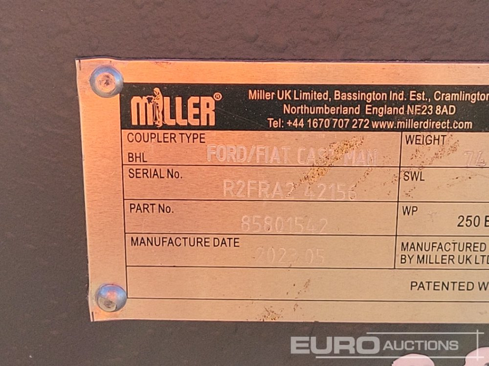 Acoplamiento rápido Unused Miller QH 45mm Pin to suit 4-6 Ton Excavator: foto 13 Acoplamiento rápido Unused Miller QH 45mm Pin to suit 4-6 Ton Excavator: foto 13