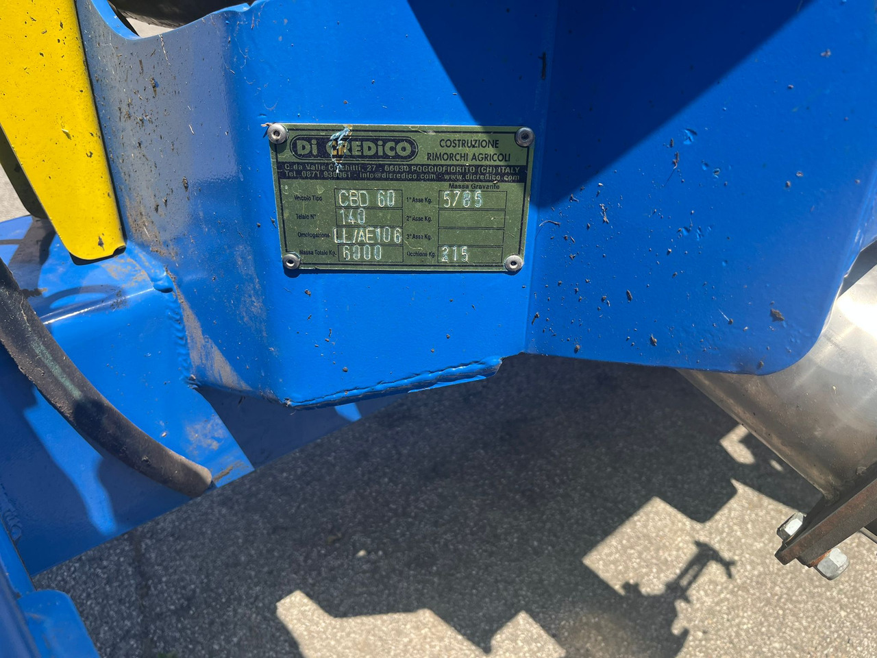 Carrobotte usato Di Credico CBD60 - Cuba de purín: foto 4 Carrobotte usato Di Credico CBD60 - Cuba de purín: foto 4