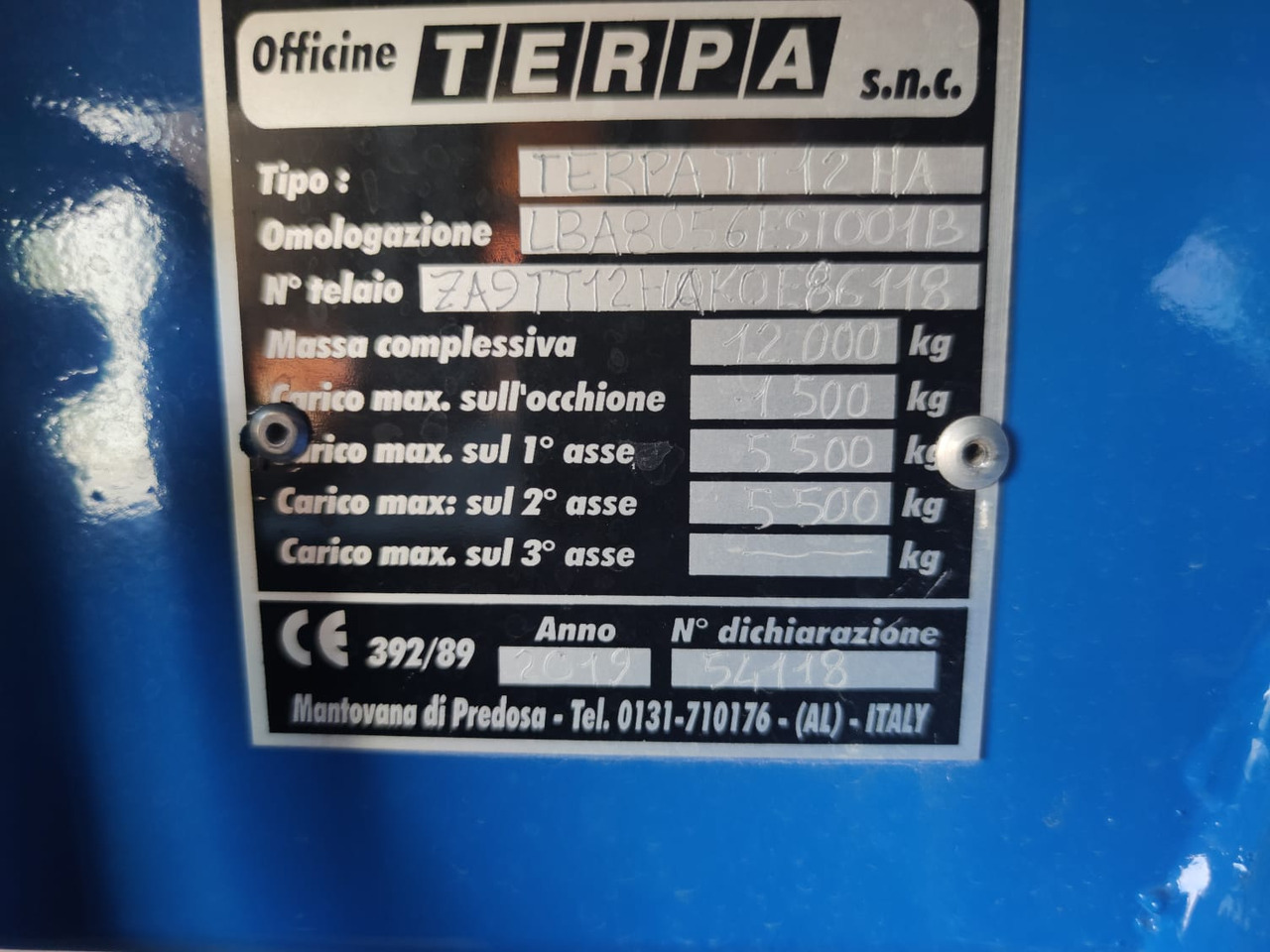 Rimorchio per vendemmia usato Terpa TT 12 HA - Remolque agrícola: foto 4 Rimorchio per vendemmia usato Terpa TT 12 HA - Remolque agrícola: foto 4