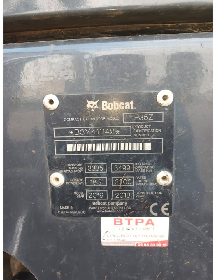 Excavadora de cadenas BOBCAT E35Z: foto 6
