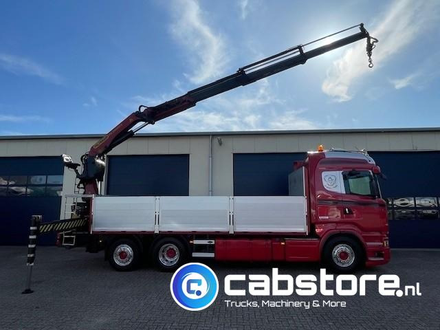 Scania R520  LB6X2*4HNB V8 Euro 6 - Bouwjaar 2013 - Highline - Opticruise  - Open box + Palfinger PK 24001-K B Autolaadkraan - Good condition ! - Camión grúa: foto 3 Scania R520  LB6X2*4HNB V8 Euro 6 - Bouwjaar 2013 - Highline - Opticruise  - Open box + Palfinger PK 24001-K B Autolaadkraan - Good condition ! - Camión grúa: foto 3