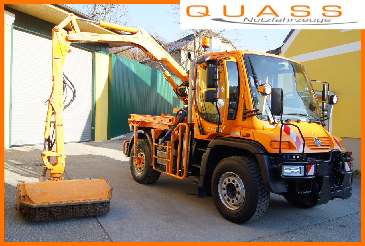 MERCEDES-BENZ Unimog U 400/Hydrostat/Mähtür +MULAG MHU 800 - Vehículo municipal: foto 1 MERCEDES-BENZ Unimog U 400/Hydrostat/Mähtür +MULAG MHU 800 - Vehículo municipal: foto 1