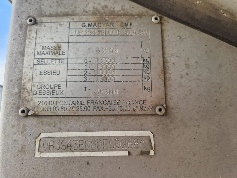 Semirremolque cisterna G.magyar 36000 liter geïsoleerde intra / melk tankoplegger met VSE Besturing en pomp: foto 7