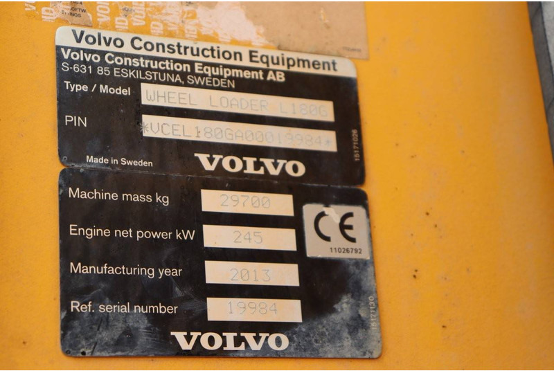 Cargadora de ruedas Volvo L180G Wheel Loader: foto 16