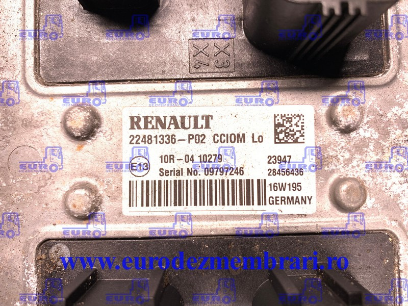 CALCULATOR CCIOM RENAULT T STANDARD 22481336 - Unidad de control para Camión: foto 2 CALCULATOR CCIOM RENAULT T STANDARD 22481336 - Unidad de control para Camión: foto 2