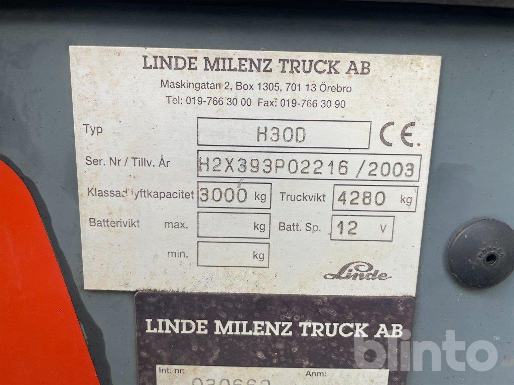 Linde H30D - Carretilla elevadora: foto 5 Linde H30D - Carretilla elevadora: foto 5