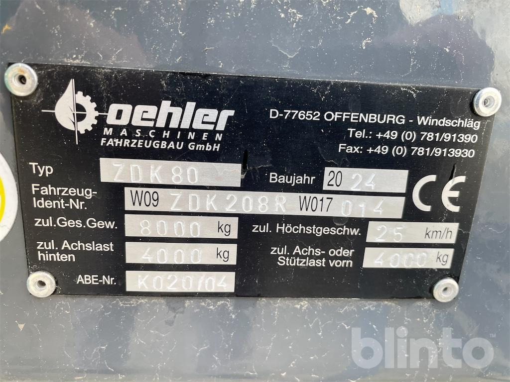 Oehler OL ZDK80 - Remolque volquete agrícola: foto 5 Oehler OL ZDK80 - Remolque volquete agrícola: foto 5