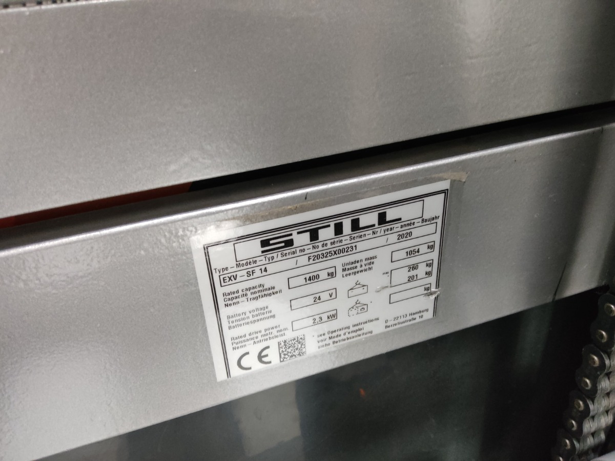 Still EXV-SF14/BATT.NEU - Apilador: foto 5 Still EXV-SF14/BATT.NEU - Apilador: foto 5