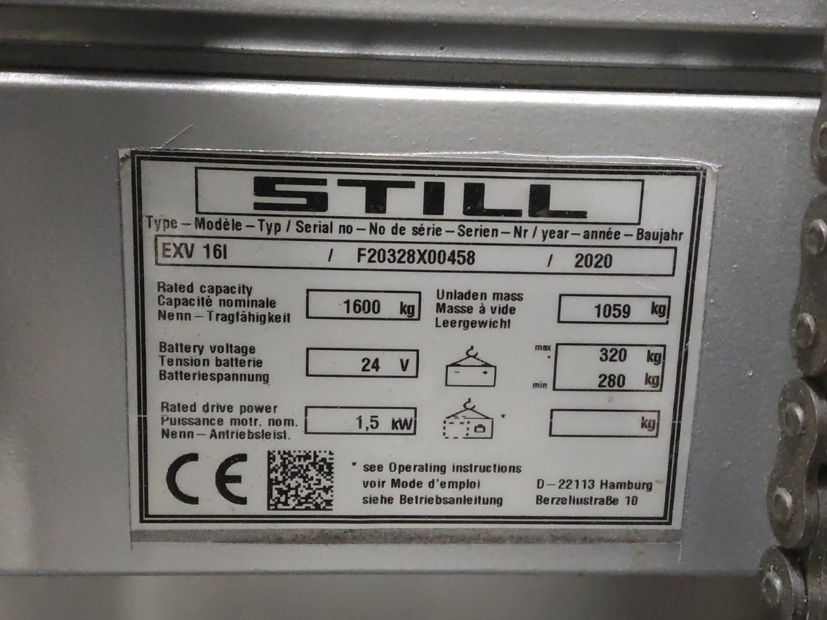 Still EXV16I/BATT.NEU - Apilador: foto 5 Still EXV16I/BATT.NEU - Apilador: foto 5