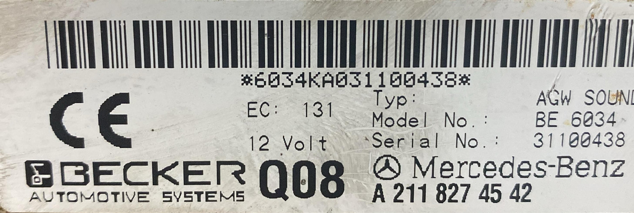 Mercedes Benz Becker Amplifier A211 827 45 42 - Unidad de control: foto 4 Mercedes Benz Becker Amplifier A211 827 45 42 - Unidad de control: foto 4