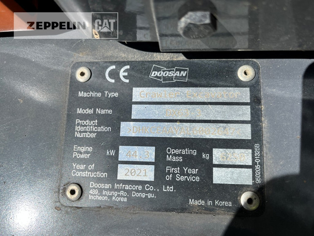 Miniexcavadora Doosan DX63-3: foto 12