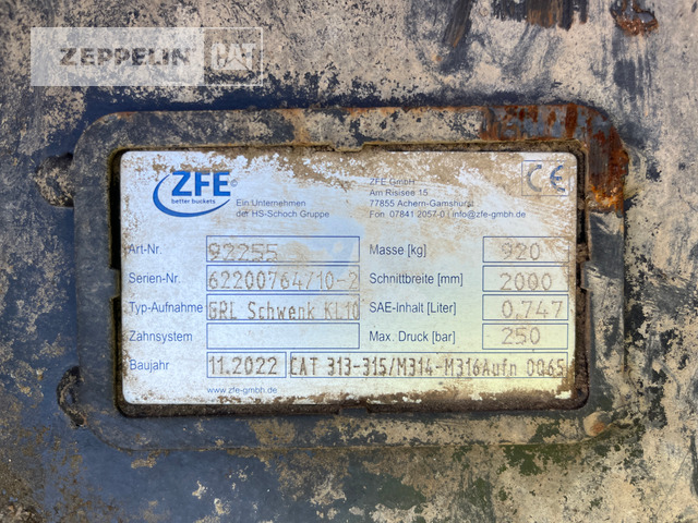 Komponenten GLV2000 ex M320 - Cazo para excavadora: foto 4 Komponenten GLV2000 ex M320 - Cazo para excavadora: foto 4